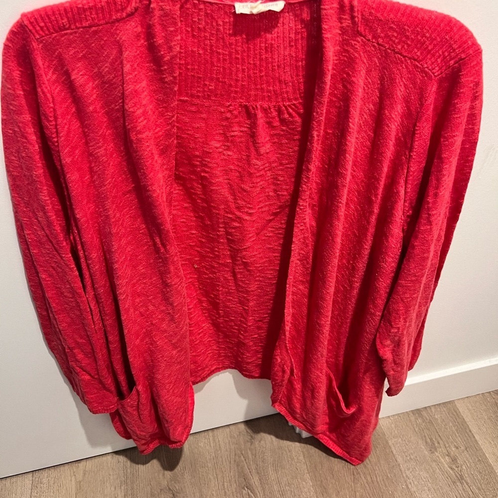 Eileen Fisher Coral Knit Cardigan with Soft Texture
